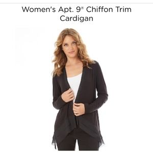 💚💚💚APT 9 Chiffon Trim Cardigan